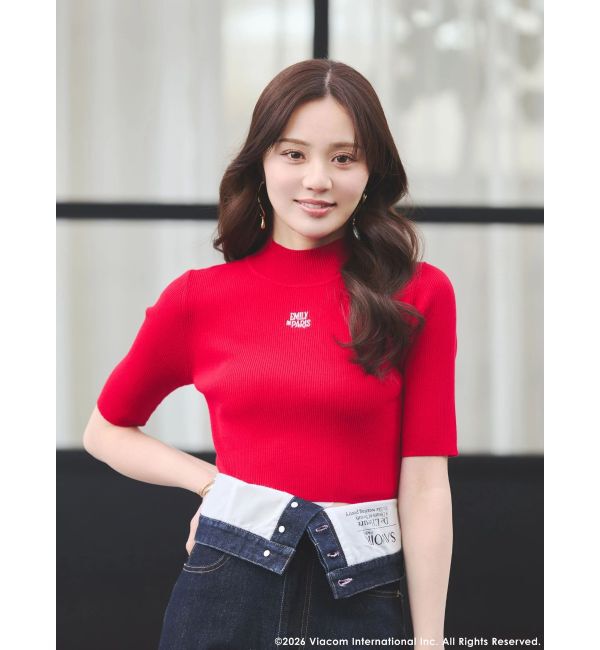 MERCURYDUO「【EMILY IN PARISコラボ】 ロゴエンブロイダリーニット」|ニット・セーター|