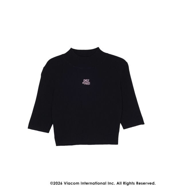 MERCURYDUO「【EMILY IN PARISコラボ】 ロゴエンブロイダリーニット」|ニット・セーター|