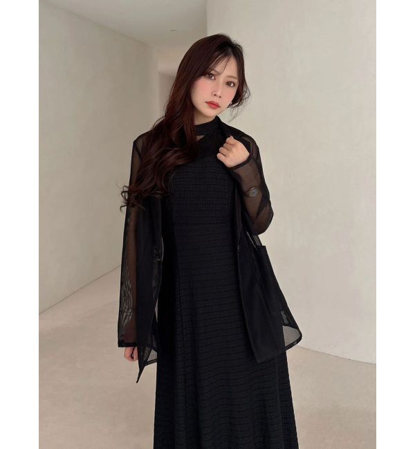 MERCURYDUO「レースブロッキングカットワンピース」|ワンピース|