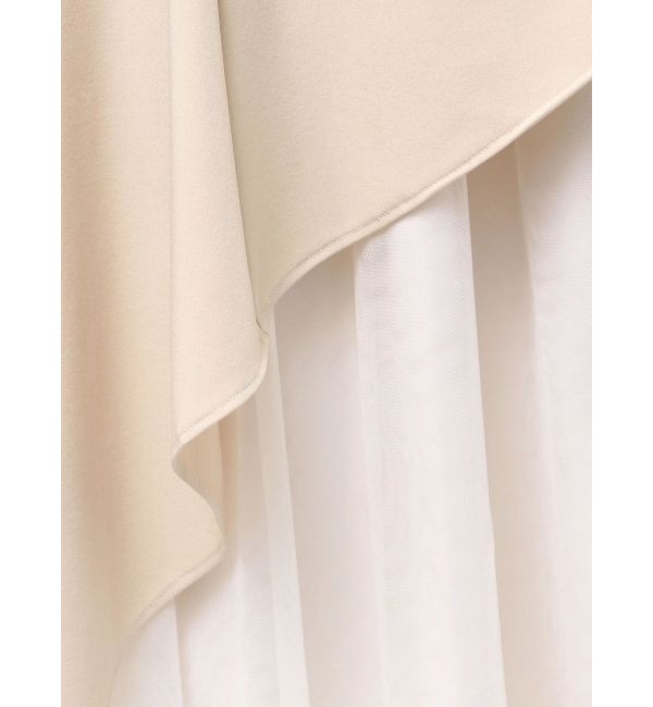 MERCURYDUO「【SETUP】異素材使いアシメフレアスカート」|スカート|