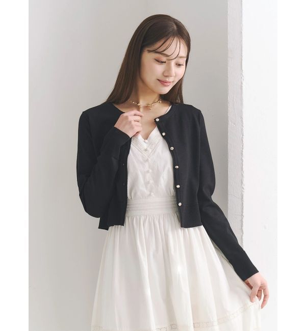 MERCURYDUO「UVカット加工クルーネックカーディガン」|カーディガン|