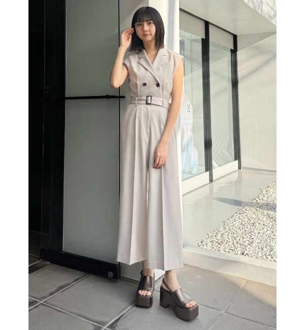 MURUA「テーラードノースリオールインワン」|オールインワン|