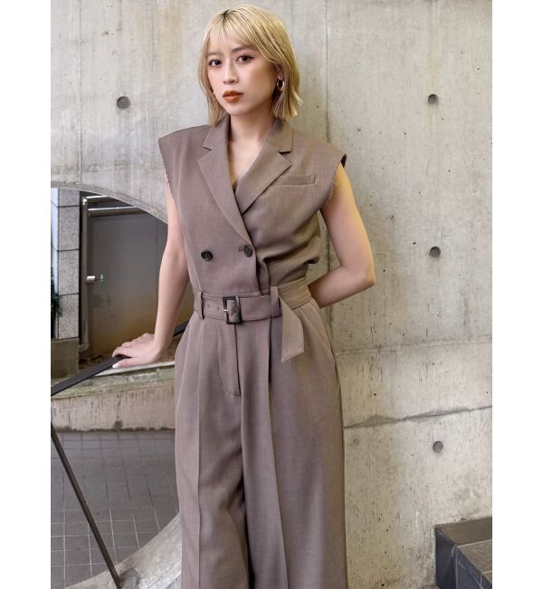 MURUA「テーラードノースリオールインワン」|オールインワン|