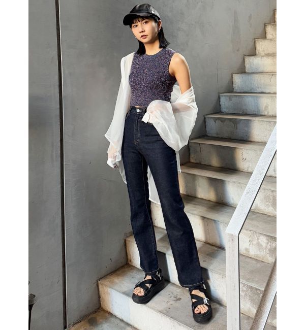 MURUA「ハイウエストヴィンテージフレアデニム」|デニム|