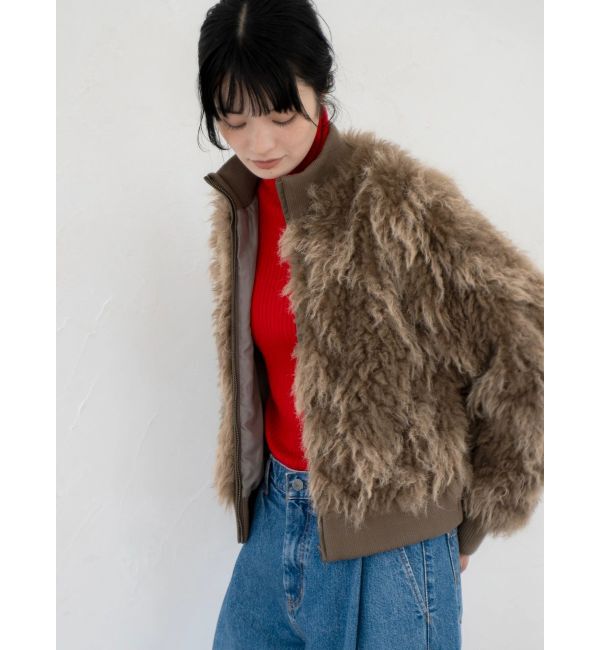 Ungrid「ミックスファーショートブルゾン」|ブルゾン・スタジャン|