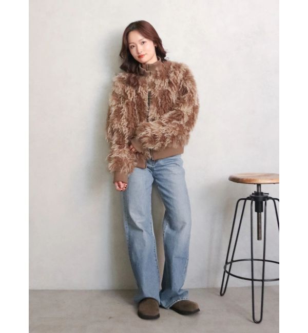 Ungrid「ミックスファーショートブルゾン」|ブルゾン・スタジャン|