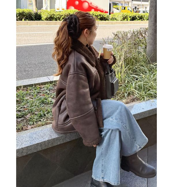 Ungrid「フェイクムートンルーズブルゾン」|ブルゾン・スタジャン|