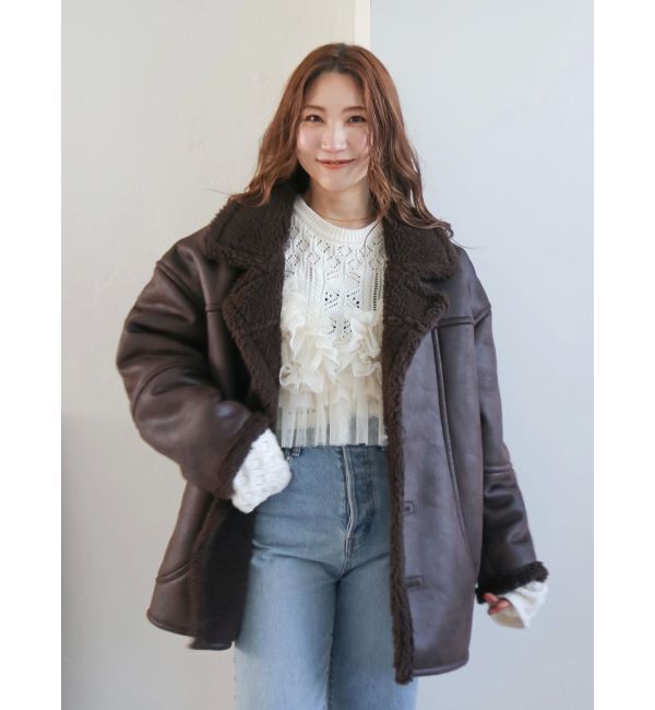 Ungrid「フェイクムートンルーズブルゾン」|ブルゾン・スタジャン|