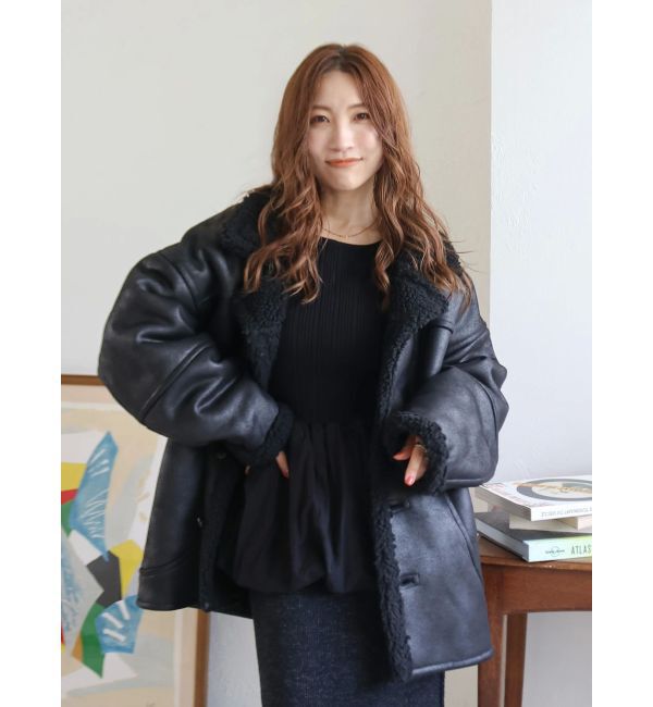 Ungrid「フェイクムートンルーズブルゾン」|ブルゾン・スタジャン|