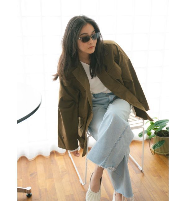 Ungrid「レザードッキングミリタリーブルゾン」|ブルゾン・スタジャン|