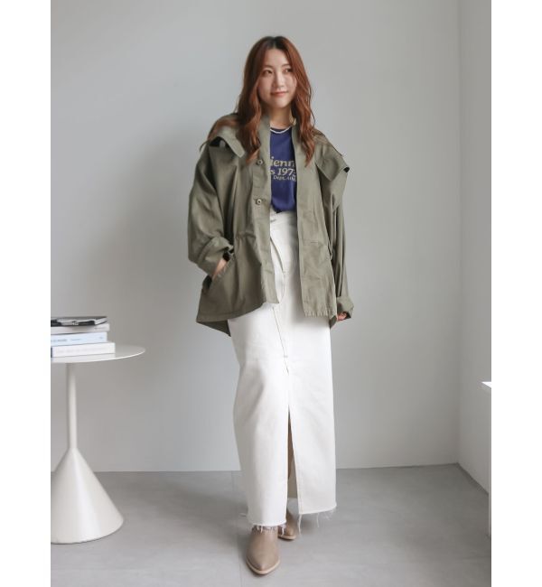 Ungrid「レザードッキングミリタリーブルゾン」|ブルゾン・スタジャン|