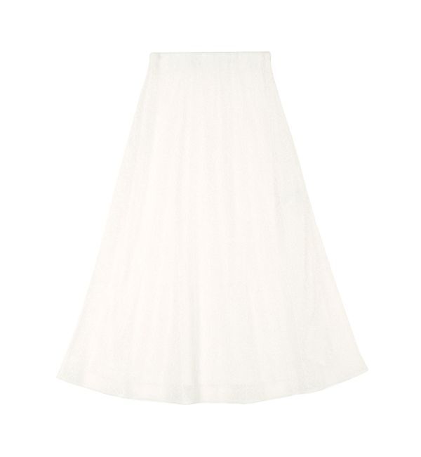 LAGUNAMOON「レースパターンニットスカート」|スカート|ホワイト