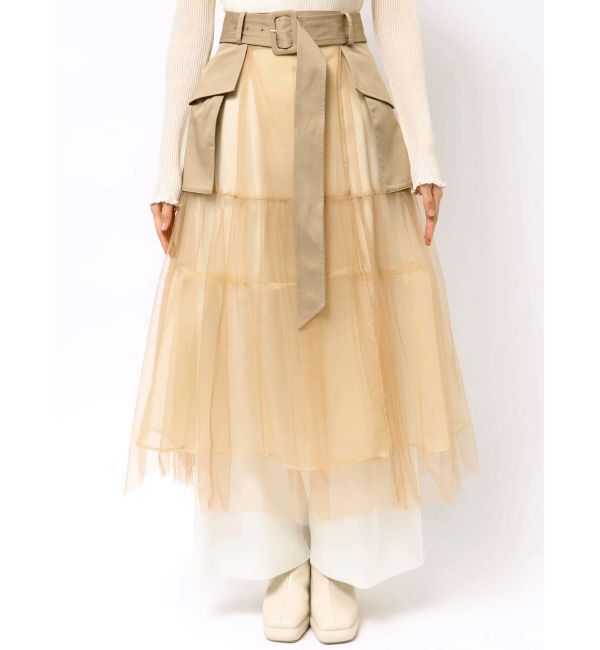 LAGUNAMOON「チュールドッキングマルチWAYトレンチコート」|トレンチコート|