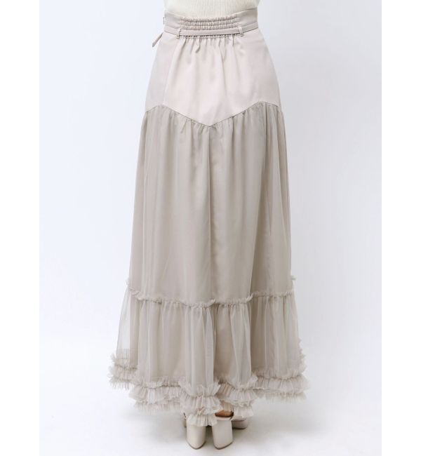 LAGUNAMOON「チュールドッキングフレアスカート」|スカート|