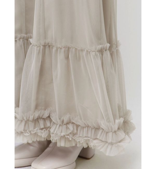 LAGUNAMOON「チュールドッキングフレアスカート」|スカート|