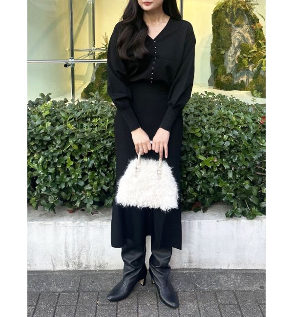 LAGUNAMOON「2WAYミニパールニットプルオーバー」|ニット・セーター|