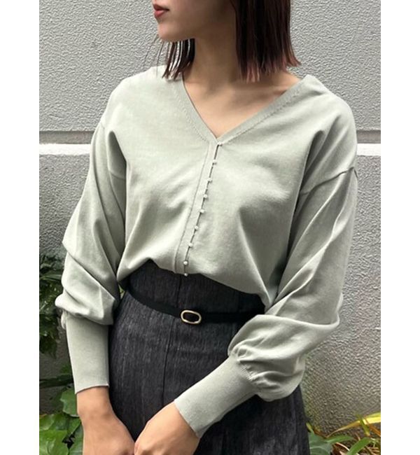 LAGUNAMOON「2WAYミニパールニットプルオーバー」|ニット・セーター|ミントグリーン