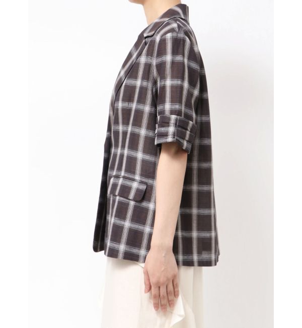 LAGUNAMOON「ハーフスリーブチェックジャケット」|その他|