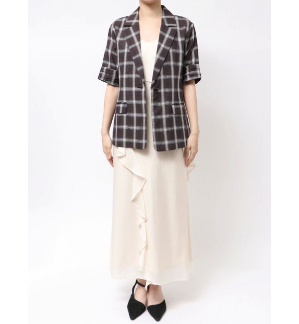 LAGUNAMOON「ハーフスリーブチェックジャケット」|その他|