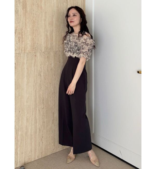 LAGUNAMOON「LADYチュールオフショルパンツドレス」|ワンピース|