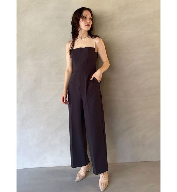 LAGUNAMOON「LADYチュールオフショルパンツドレス」|ワンピース|