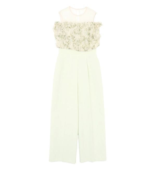 LAGUNAMOON「LADYチュールオフショルパンツドレス」|ワンピース|