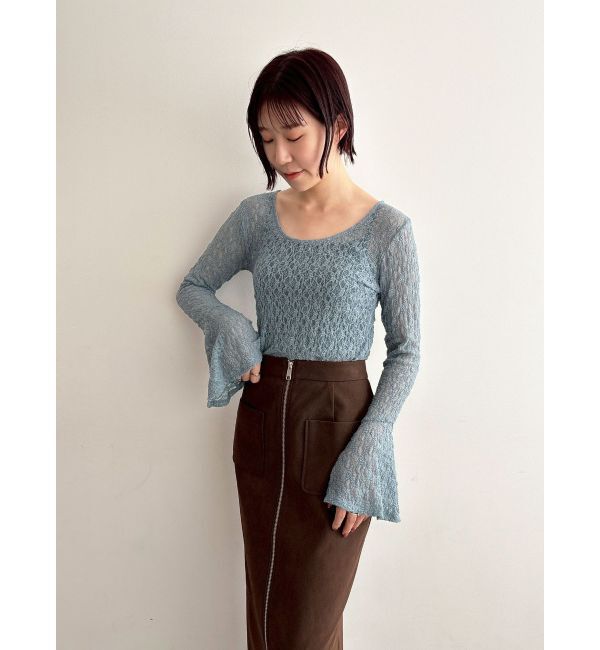 LAGUNAMOON「2WAYストレッチレーストップス」|Tシャツ・カットソー|