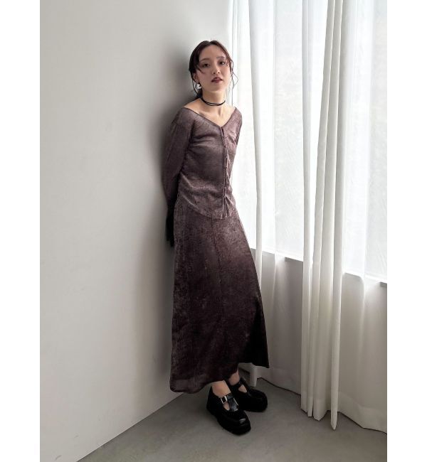 LAGUNAMOON「2WAYシアーメッシュベロアトップス」|Tシャツ・カットソー|