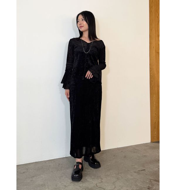 LAGUNAMOON「2WAYシアーメッシュベロアトップス」|Tシャツ・カットソー|