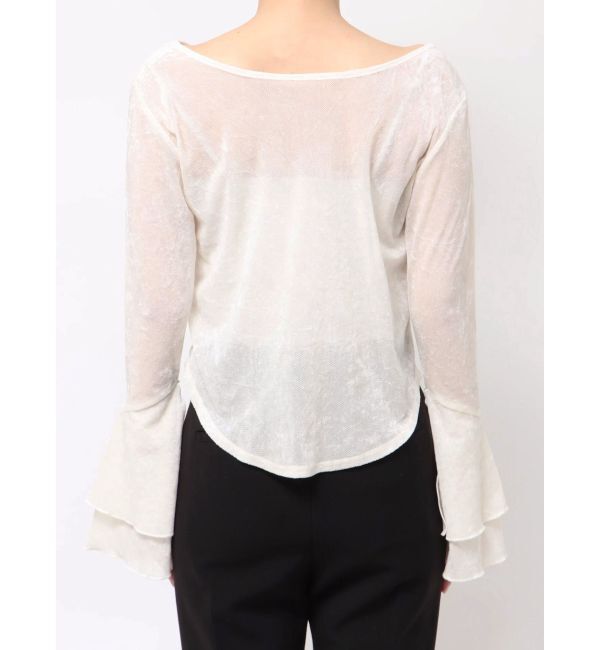 LAGUNAMOON「2WAYシアーメッシュベロアトップス」|Tシャツ・カットソー|