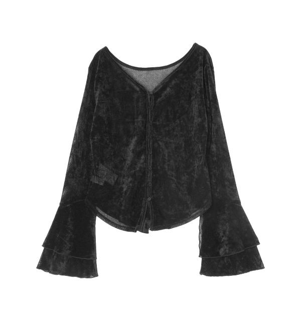 LAGUNAMOON「2WAYシアーメッシュベロアトップス」|Tシャツ・カットソー|