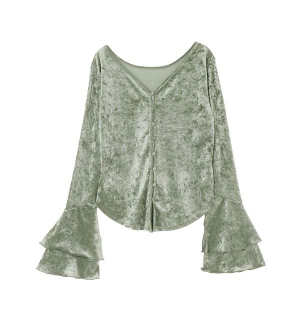 LAGUNAMOON「2WAYシアーメッシュベロアトップス」|Tシャツ・カットソー|