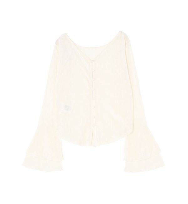 LAGUNAMOON「2WAYシアーメッシュベロアトップス」|Tシャツ・カットソー|