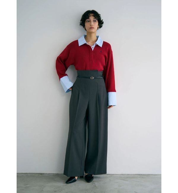 LAGUNAMOON「【POLO BCSコラボ】シャツカラーカフスニットプルオーバー」|ニット・セーター|