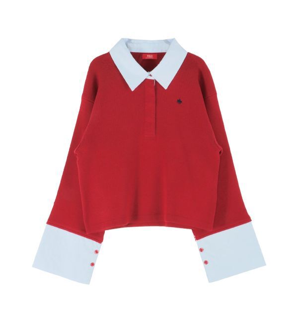 LAGUNAMOON「【POLO BCSコラボ】シャツカラーカフスニットプルオーバー」|ニット・セーター|