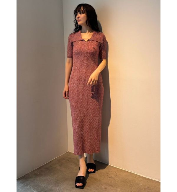 LAGUNAMOON「【POLO BCSコラボ】カラーネックメランジケーブルニットワンピース」|ワンピース|