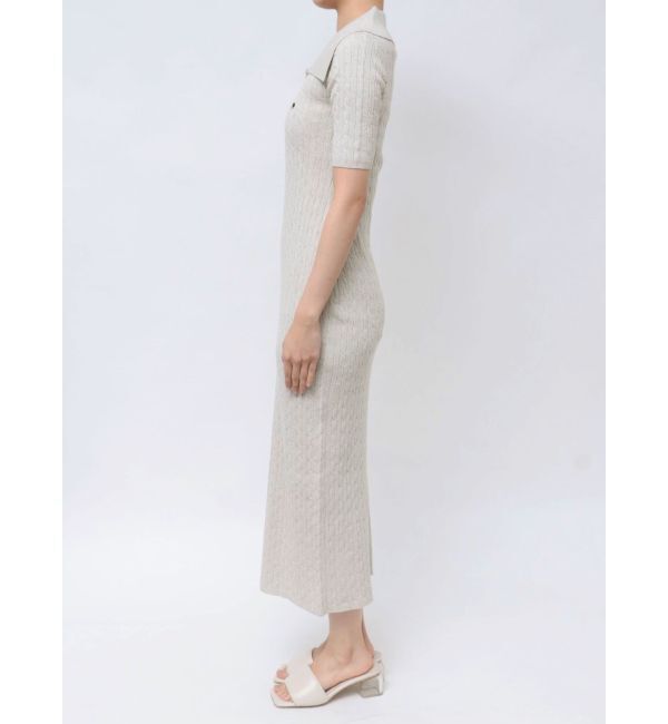 LAGUNAMOON「【POLO BCSコラボ】カラーネックメランジケーブルニットワンピース」|ワンピース|