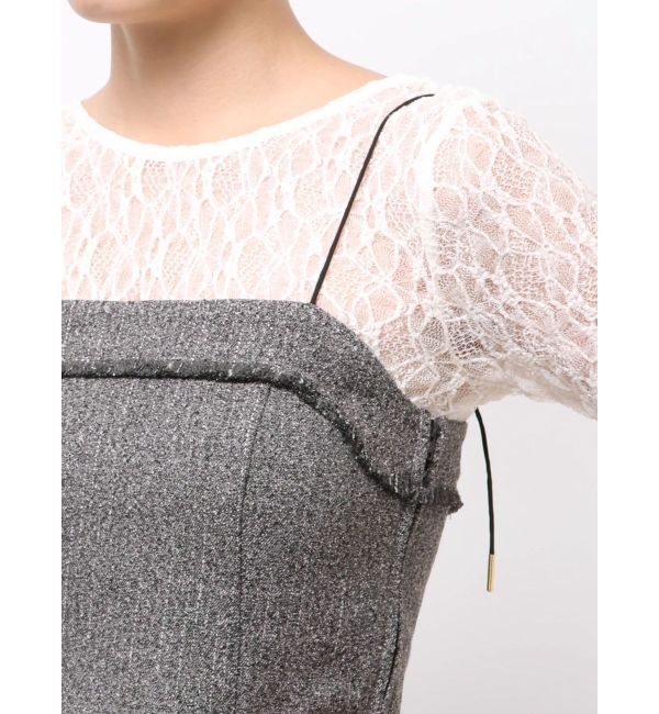 LAGUNAMOON「ツイードフリンジキャミソール」|キャミソール|