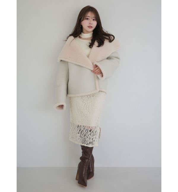 LAGUNAMOON「【REVIVAL】フェイクムートンスタンドカラーコート」|その他|