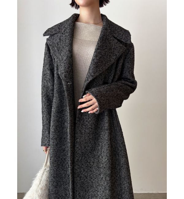 LAGUNAMOON「ウエストタックウールブレンドツイードコート」|その他|