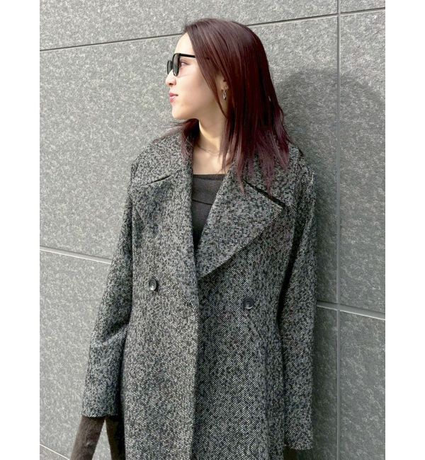LAGUNAMOON「ウエストタックウールブレンドツイードコート」|その他|