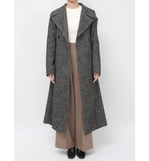 LAGUNAMOON「ウエストタックウールブレンドツイードコート」|その他|
