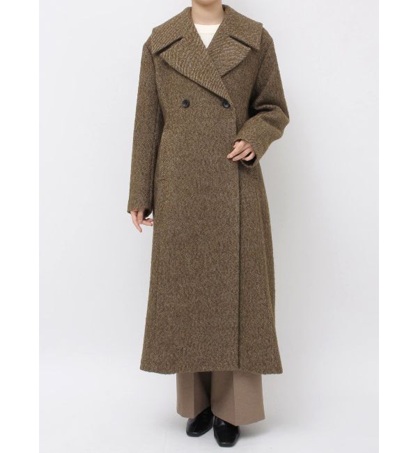 LAGUNAMOON「ウエストタックウールブレンドツイードコート」|その他|