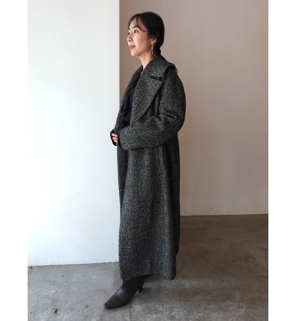 LAGUNAMOON「ウエストタックウールブレンドツイードコート」|その他|