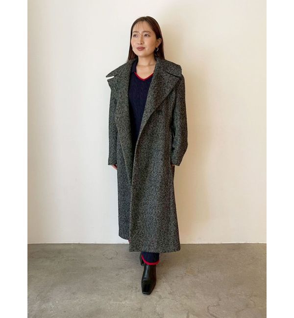 LAGUNAMOON「ウエストタックウールブレンドツイードコート」|その他|