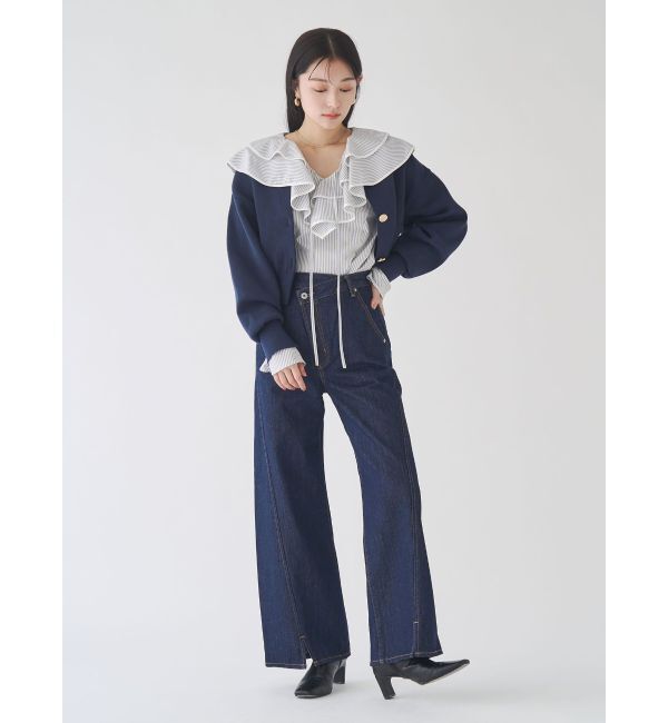 LAGUNAMOON「ラッフルパイピングブラウス」|シャツ・ブラウス|