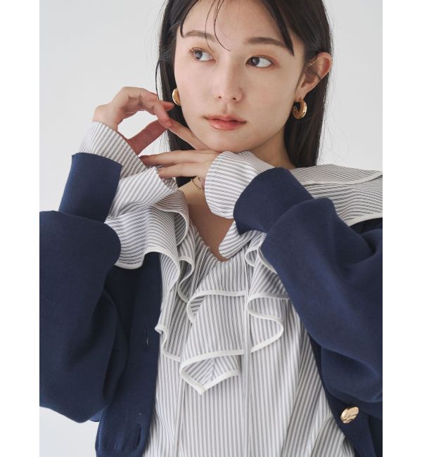 LAGUNAMOON「ラッフルパイピングブラウス」|シャツ・ブラウス|