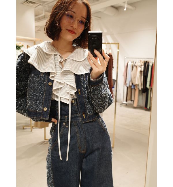 LAGUNAMOON「ラッフルパイピングブラウス」|シャツ・ブラウス|