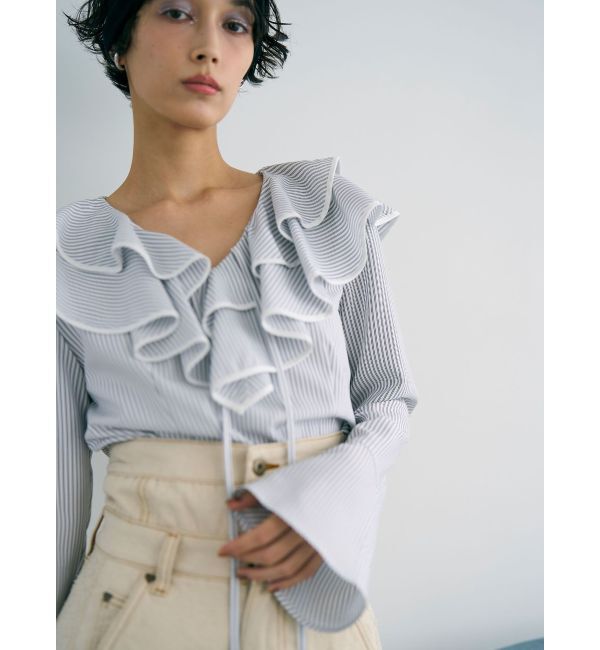 LAGUNAMOON「ラッフルパイピングブラウス」|シャツ・ブラウス|