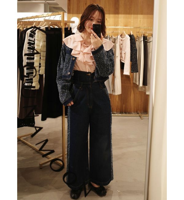 LAGUNAMOON「ラッフルパイピングブラウス」|シャツ・ブラウス|